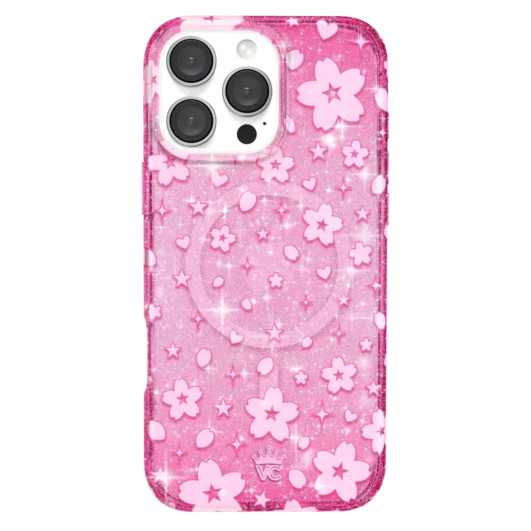 Cherry Blossom Glitter iPhone Case