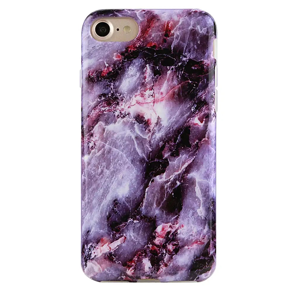 Purple Stone Marble iPhone Case