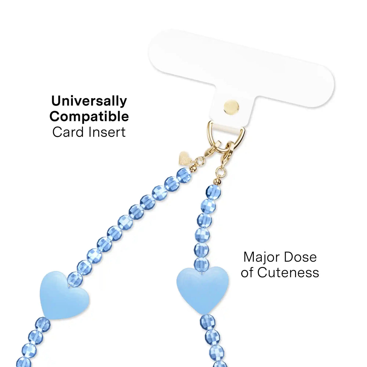 Blue Heart Phone Charm