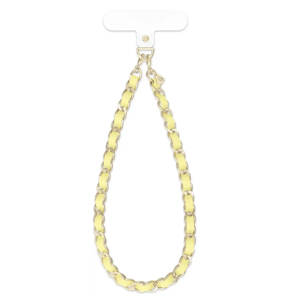 Butter Yellow Leather Chain Phone Charm