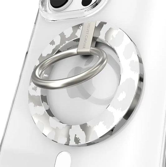 Chrome Leopard MagSafe Grip Ring
