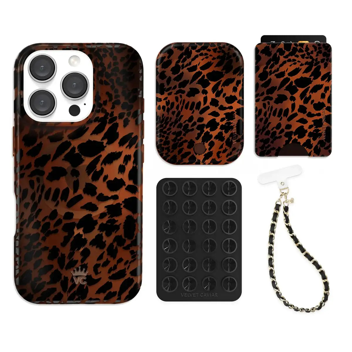Leopard Tort iPhone Bundle Set - Wallet