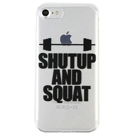 SHUT UP AND SQUAT BARBELL IPHONE CASE