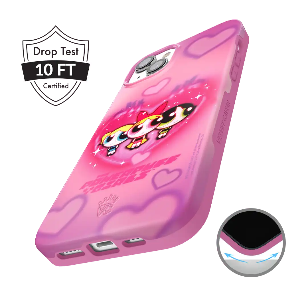 The Powerpuff Girls Airbrush Hearts iPhone Case