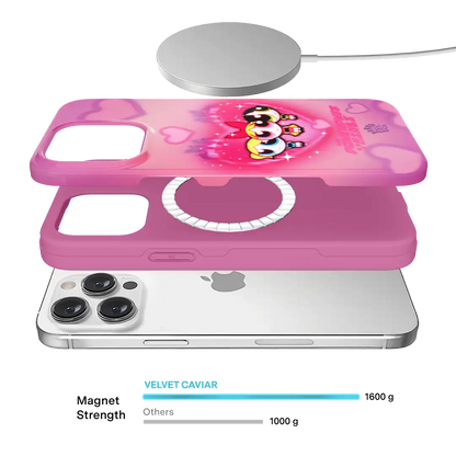 The Powerpuff Girls Airbrush Hearts iPhone Case