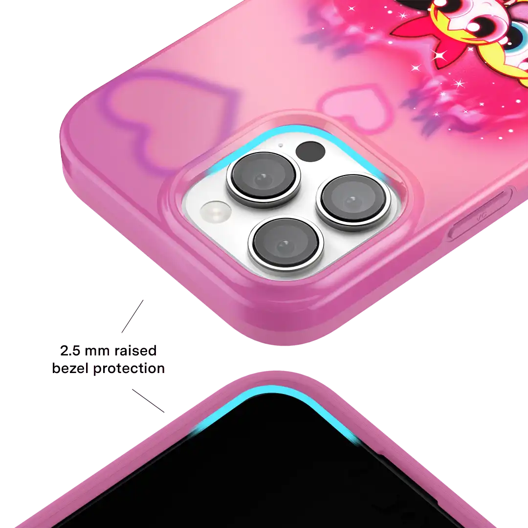 The Powerpuff Girls Airbrush Hearts iPhone Case