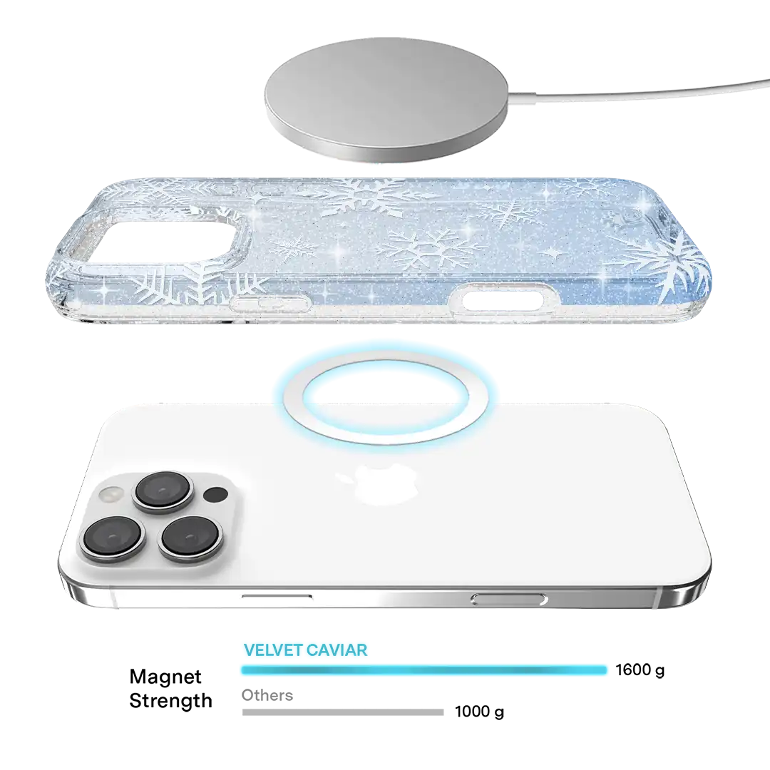 Snow Angel Glitter iPhone Case