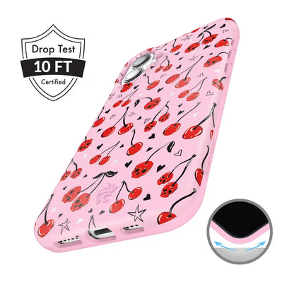 Sour Cherry Skulls iPhone Case