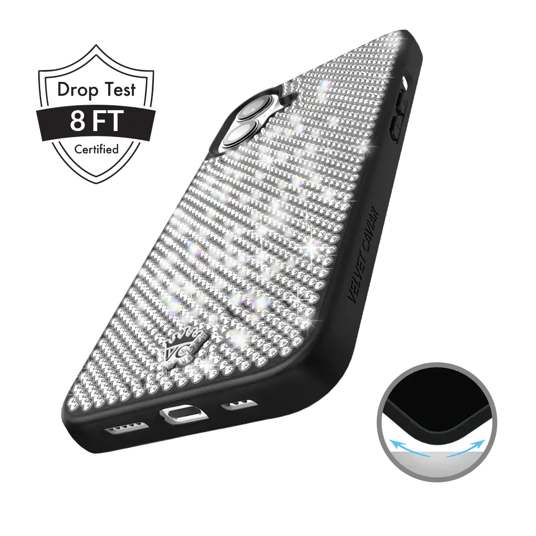 Black Caviar Crystals iPhone Case