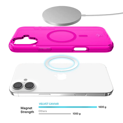 Neon Pink Clear iPhone Case