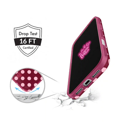 Raspberry Polka Dot iPhone Case