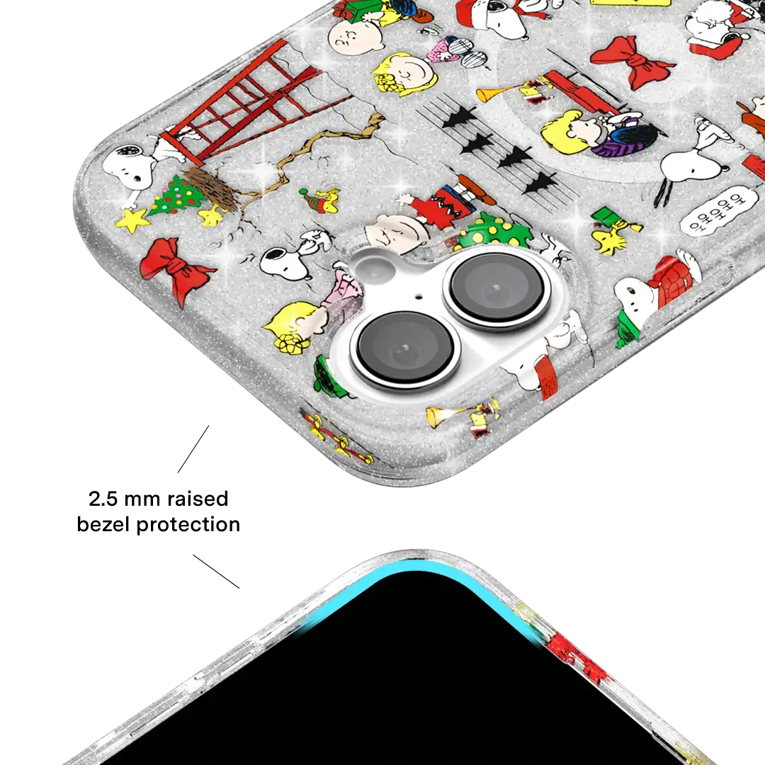 Snoopy Christmas Glitter iPhone Case