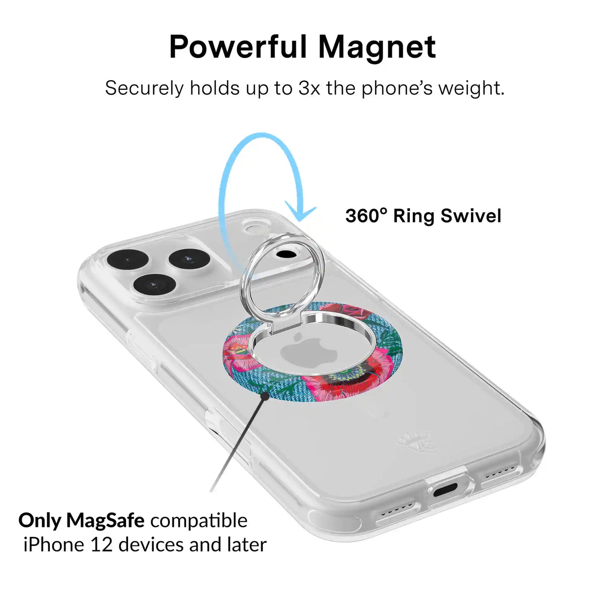 Groovy Floral MagSafe Grip Ring