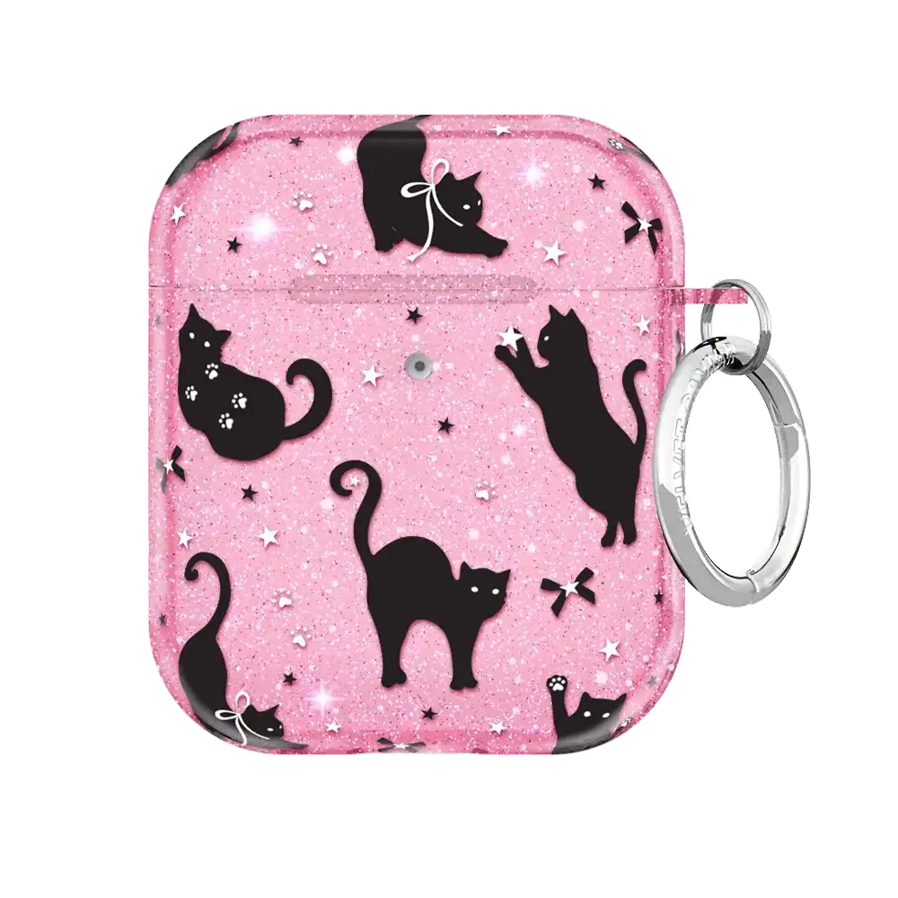 Lucky Kittens Glitter AirPod Case