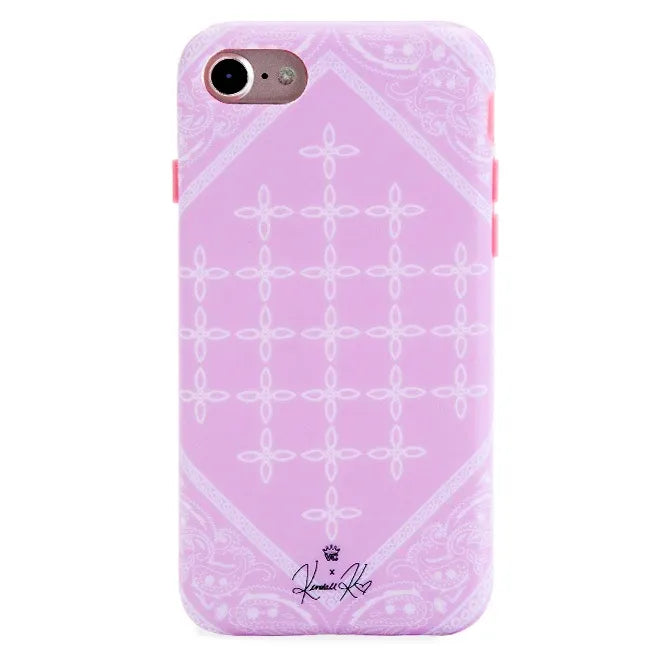 Pink Bandana iPhone Case by Kendall Vertes
