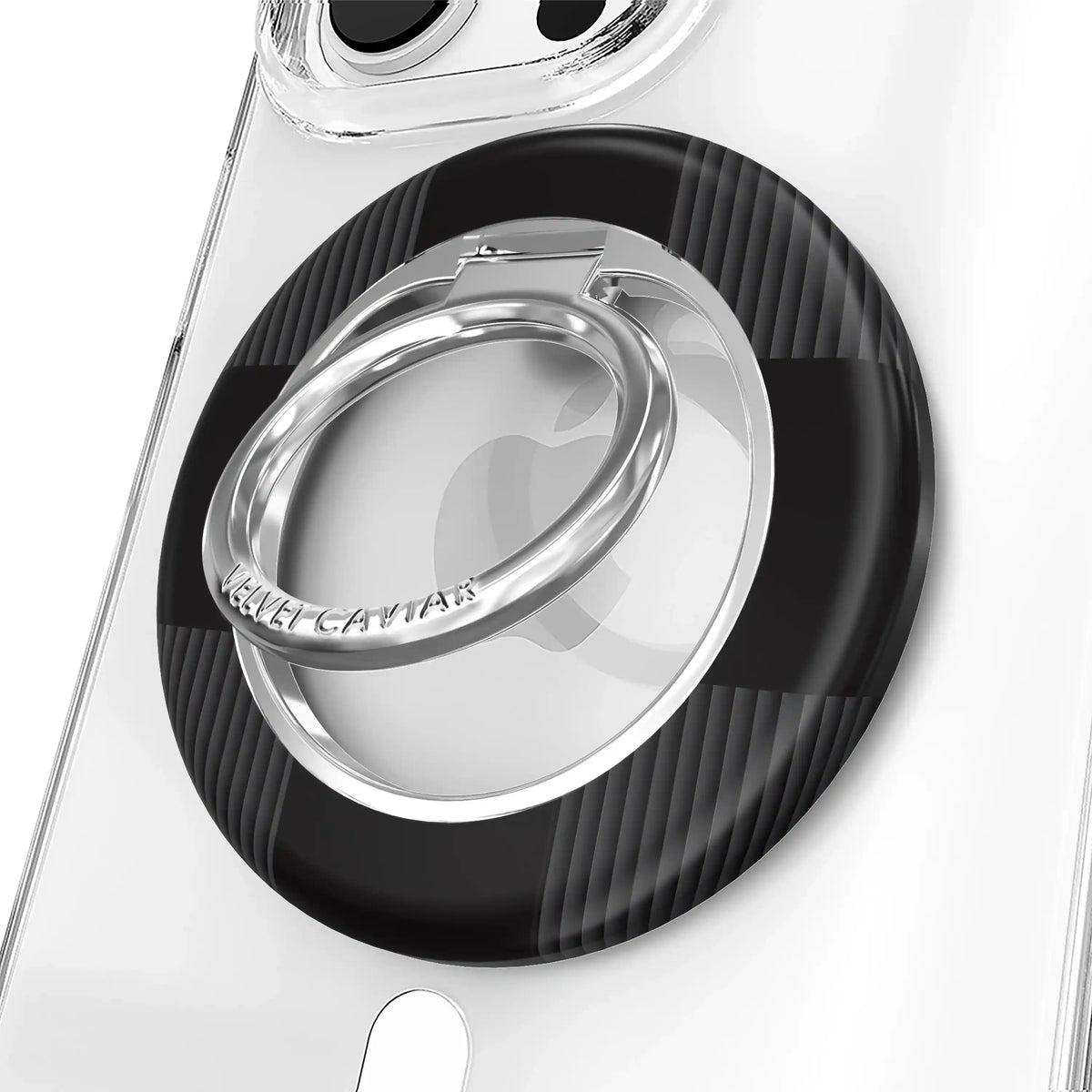 Noir Vibe Checkered MagSafe Grip Ring