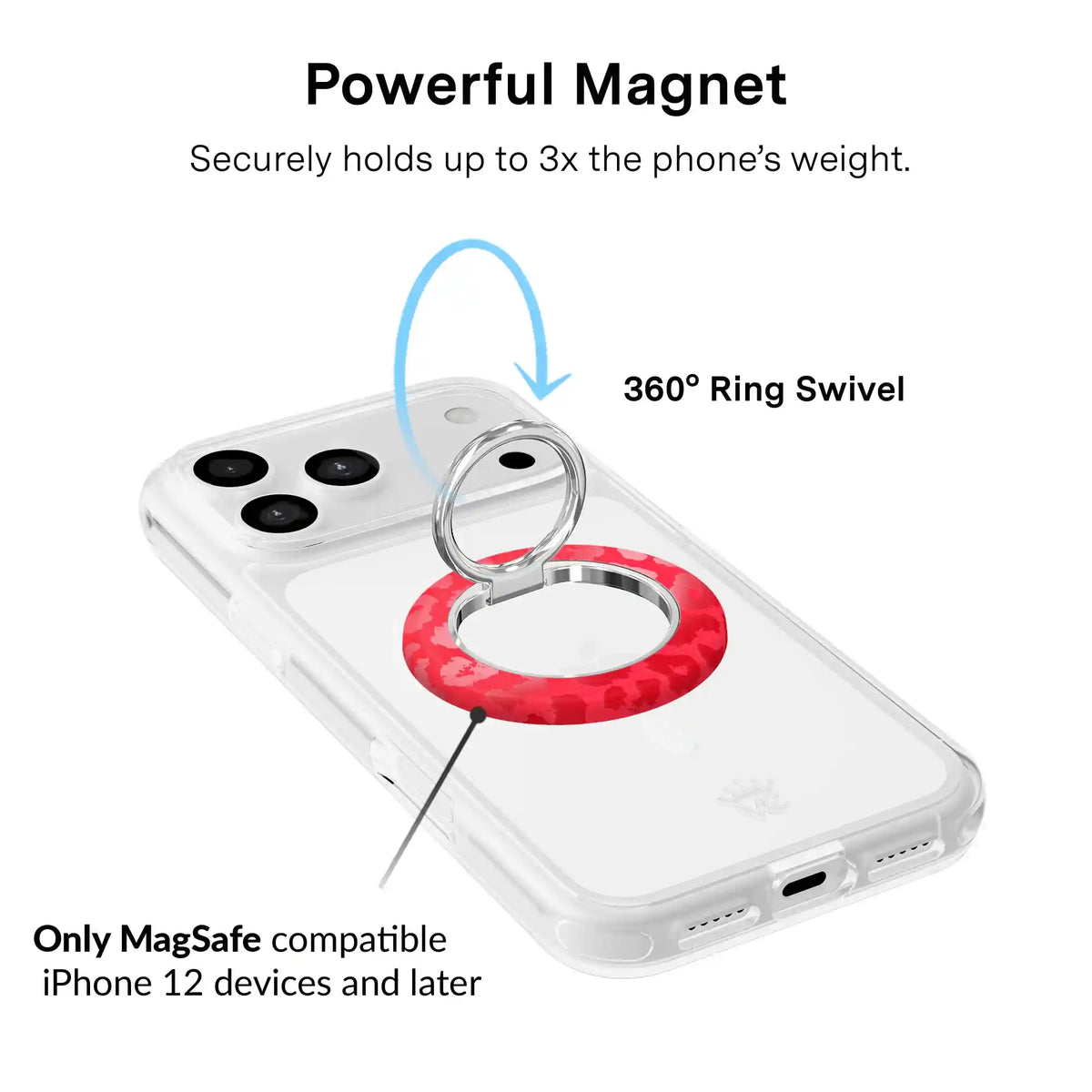 Red Hot Leopard MagSafe Grip Ring