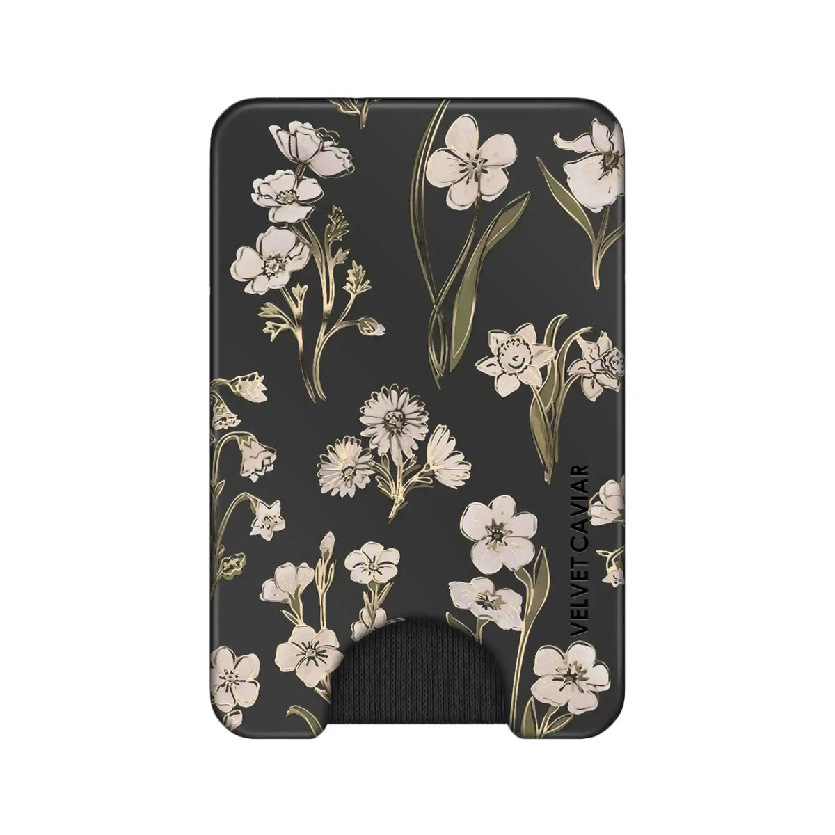 Nightbloom Gold Chrome Floral MagSafe Wallet