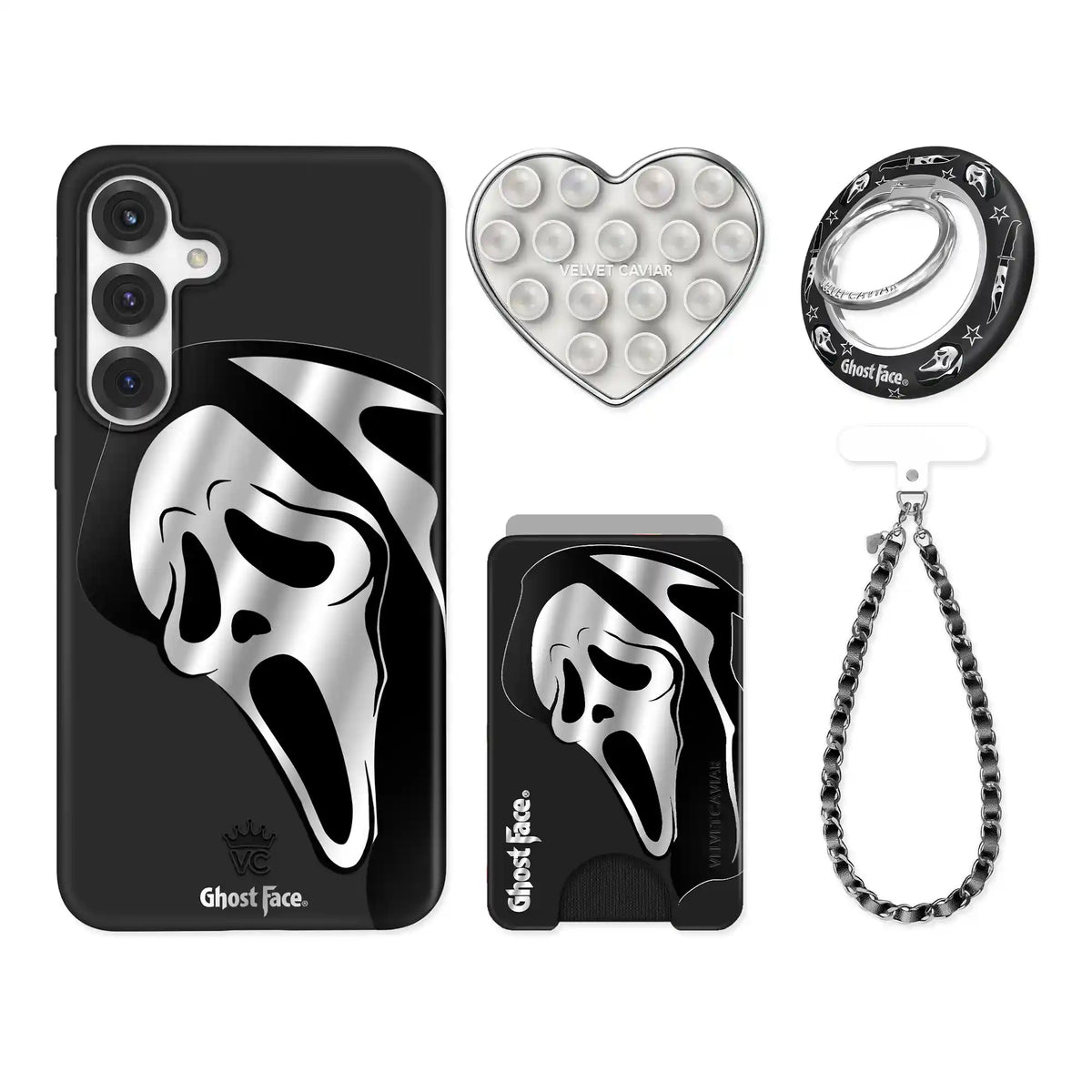Ghost Face Killer Chrome Samsung Bundle Set