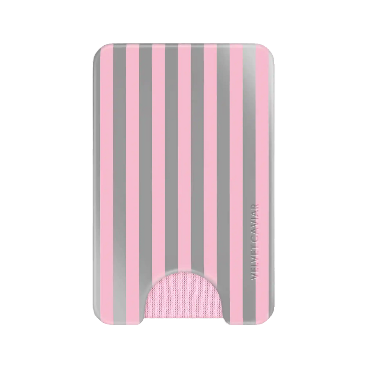 Pink Chrome Stripes MagSafe Wallet