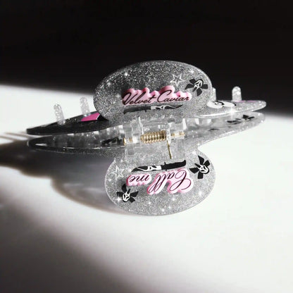 Ghost Face Glitter Large Hair Clip