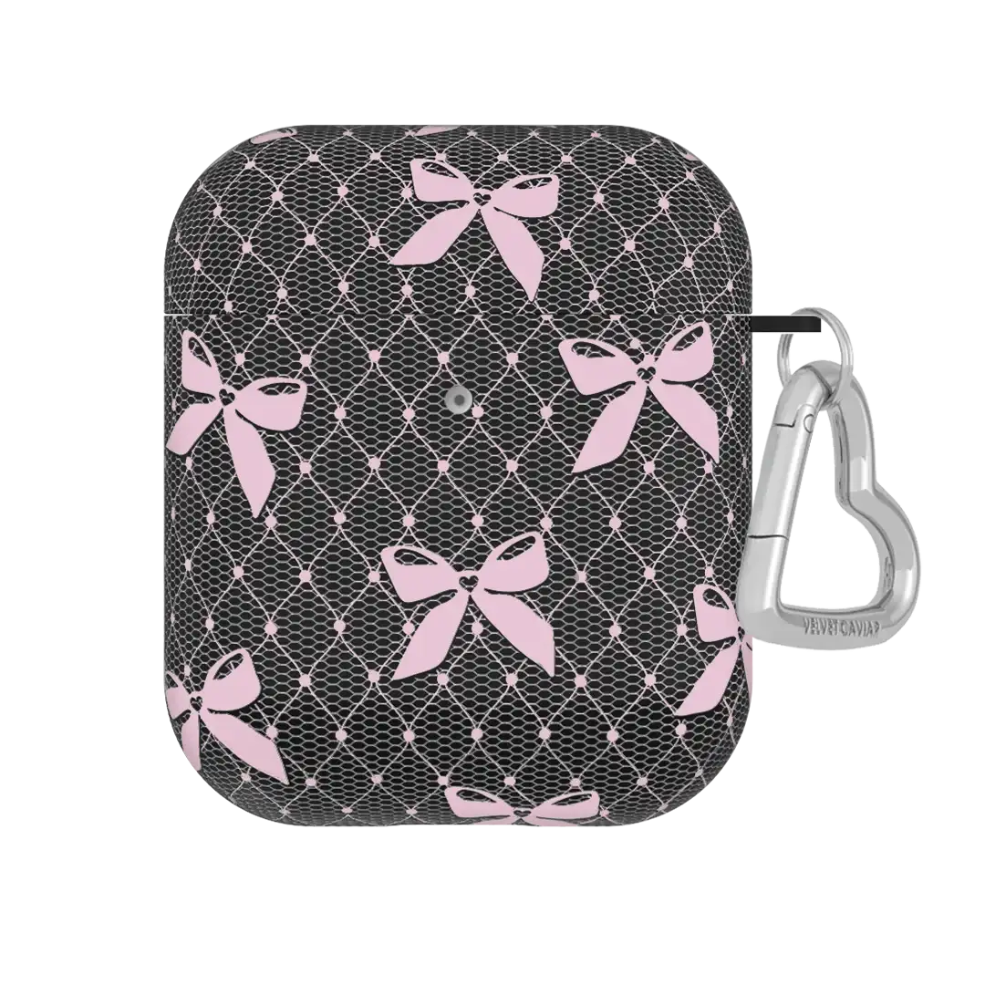 Lacy Pink Bows AirPod Case