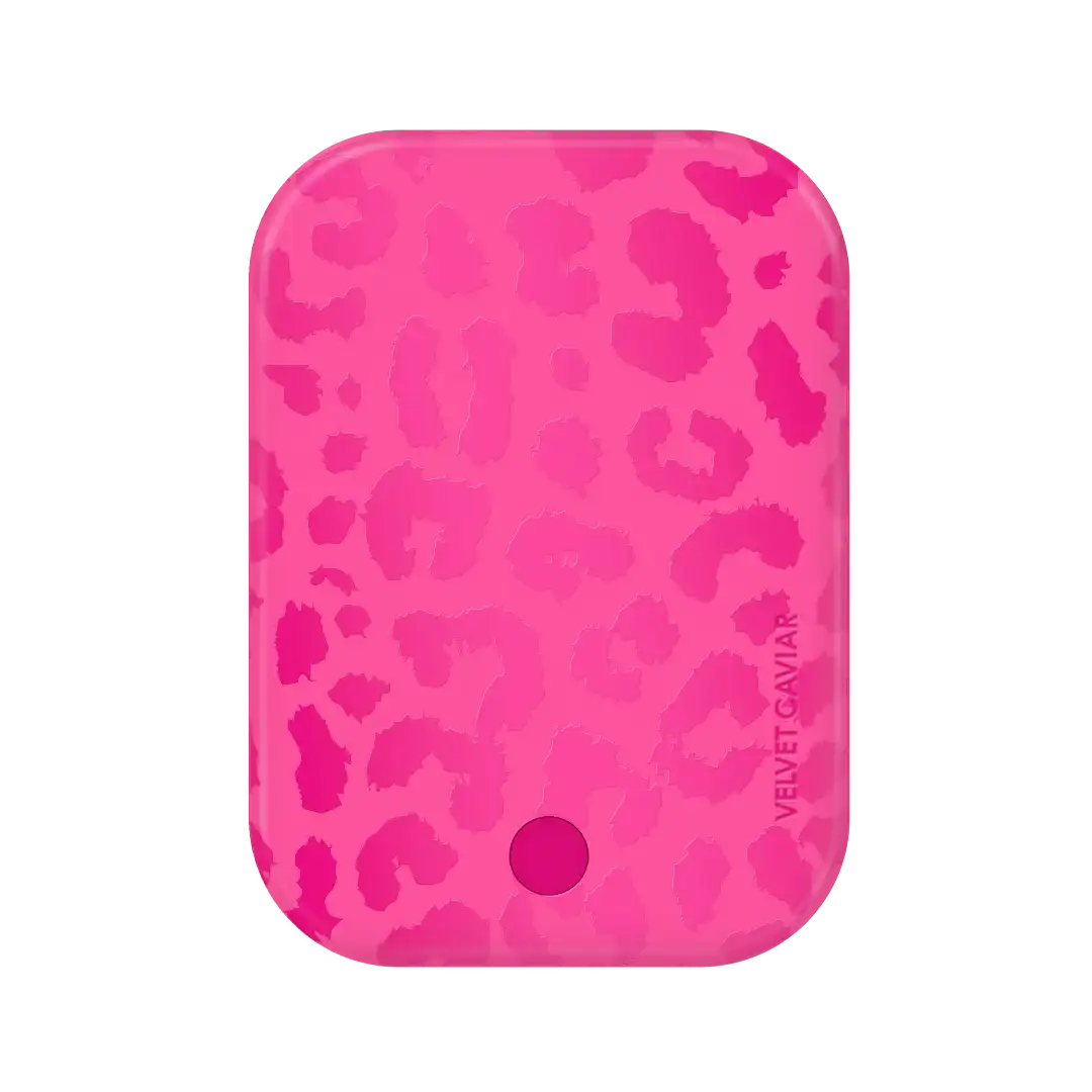 Even Hotter Pink Leopard Portable MagSafe Charger Power Pack