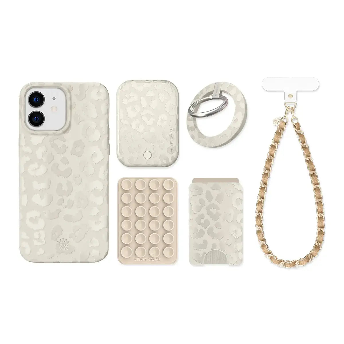 Stone Leopard iPhone Bundle Set