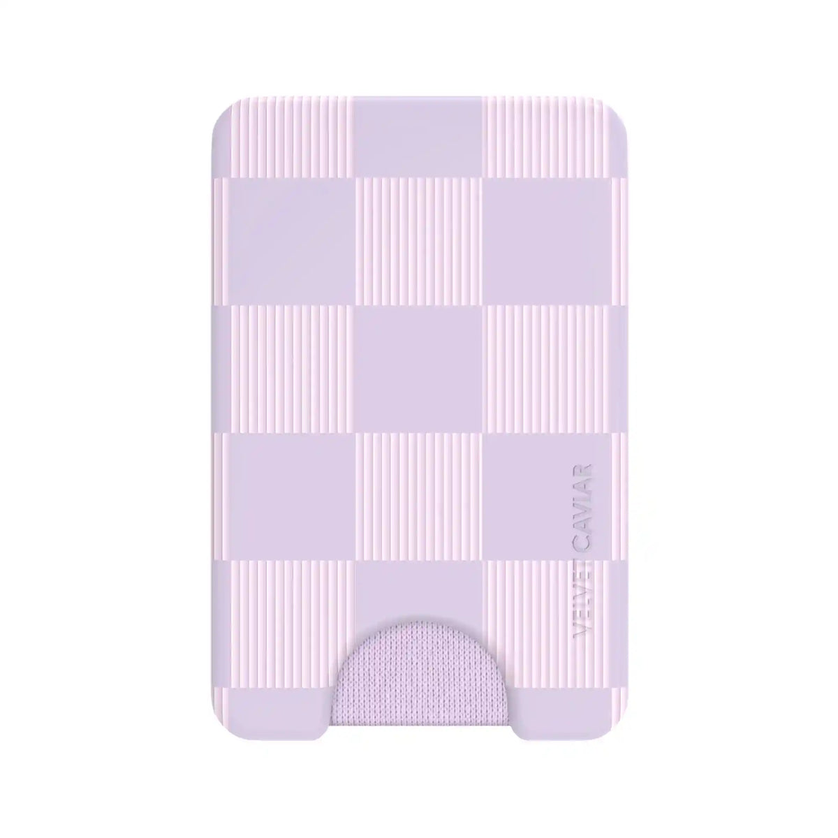 Lilac Vibe Checkered Magsafe Wallet