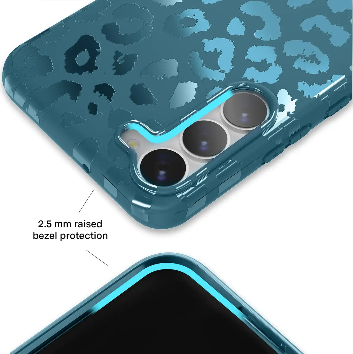 Metallic Navy Leopard Samsung Case