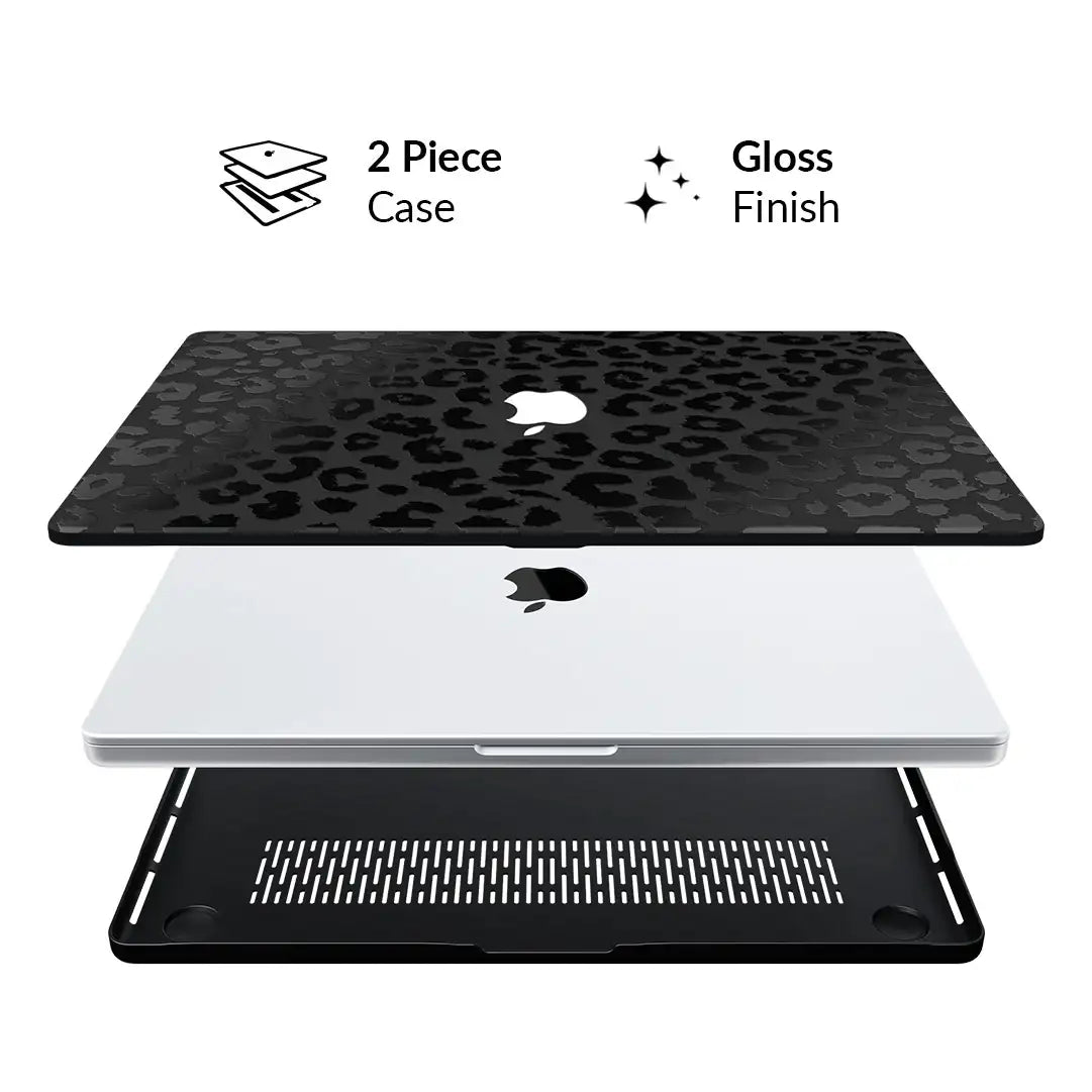 Black Leopard MacBook Case