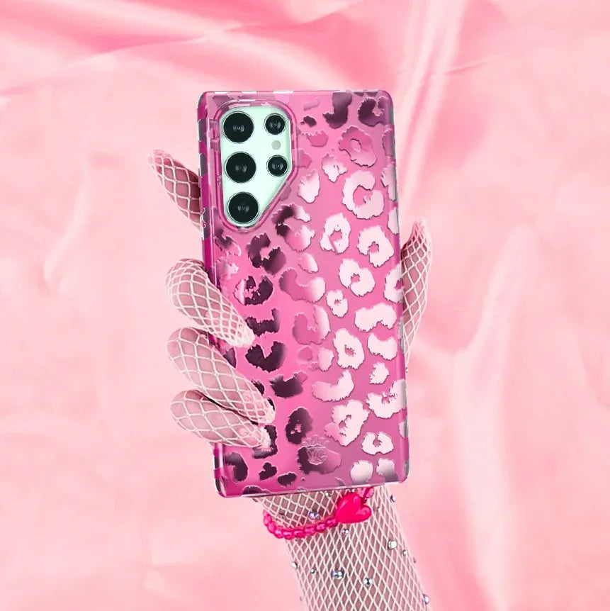 Pink Ruby Leopard Samsung Case