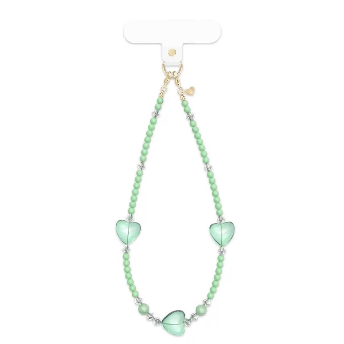 Green Heart Phone Charm