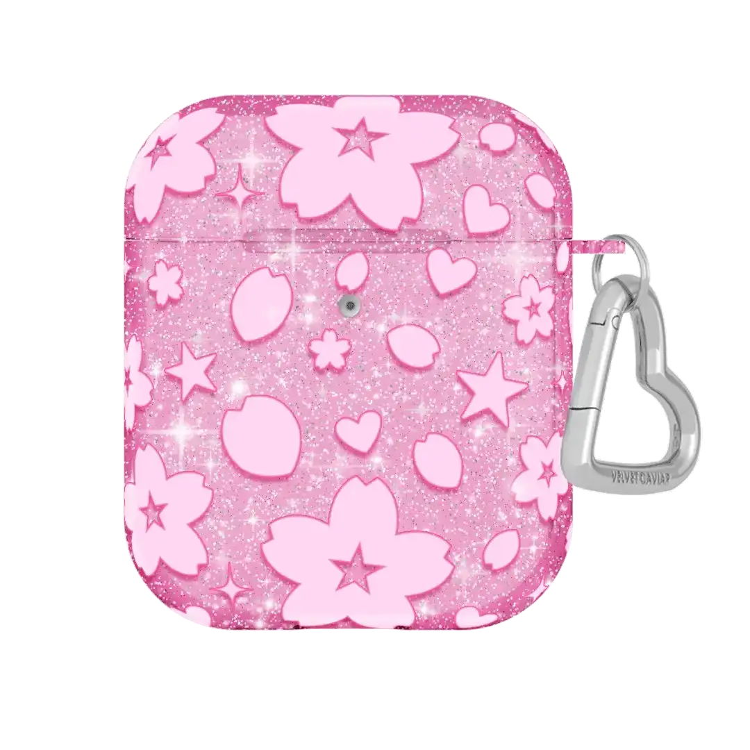 Cherry Blossom Glitter AirPod Case