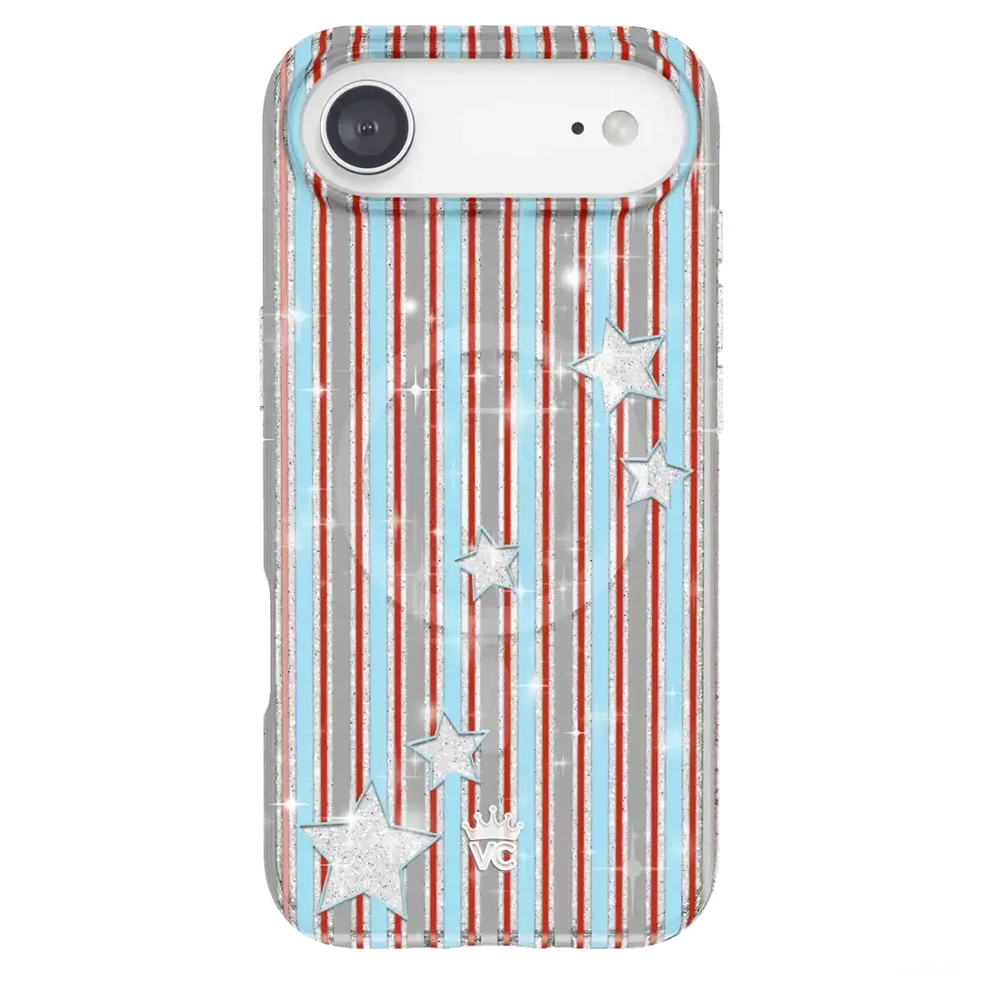 Stars & Stripes Glitter iPhone Case