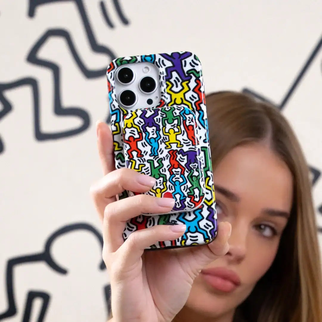 Keith Haring Rainbow Dancers iPhone Case