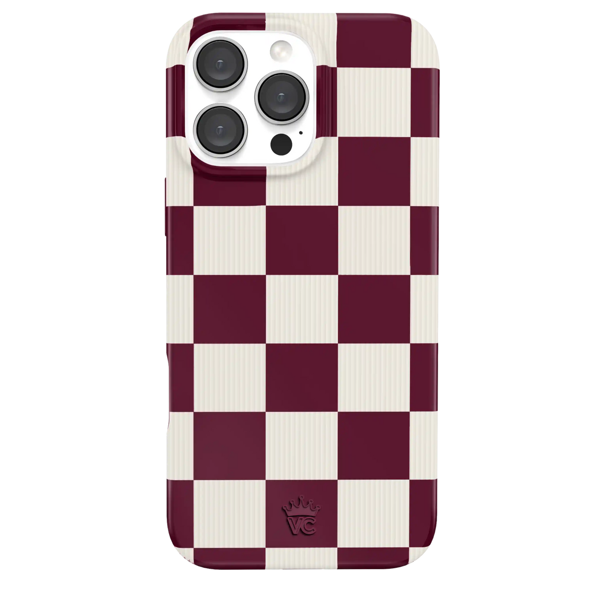 Burgundy Vibe Check iPhone Case