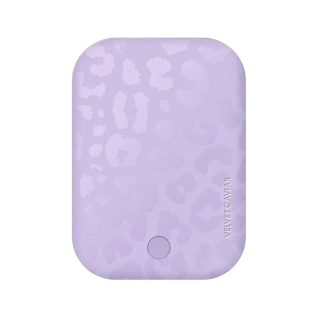 Lilac Leopard Portable MagSafe Charger Power Pack