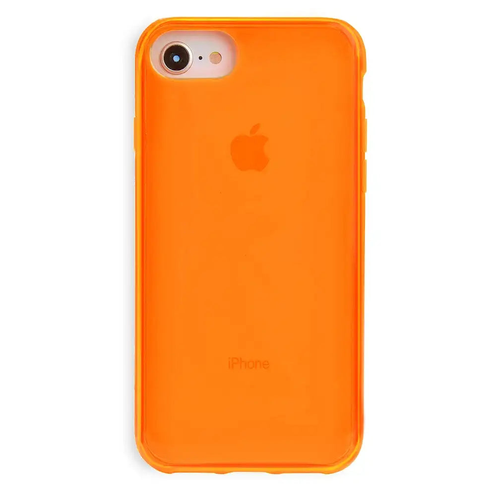 Neon Orange Clear iPhone Case