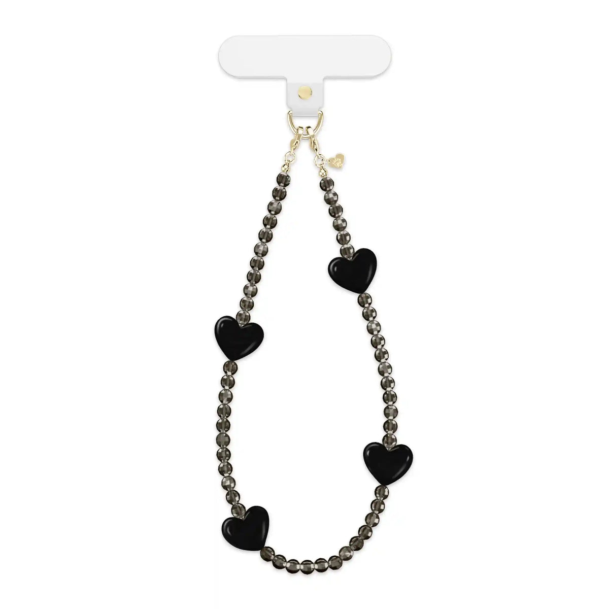 Black Heart Phone Charm