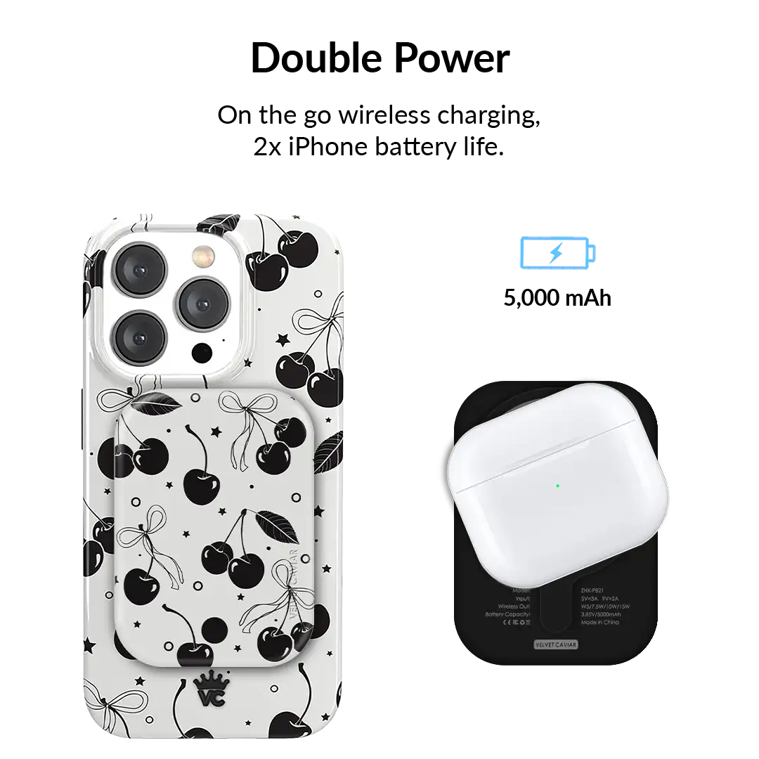 Cherry Noir Portable MagSafe Charger Power Pack