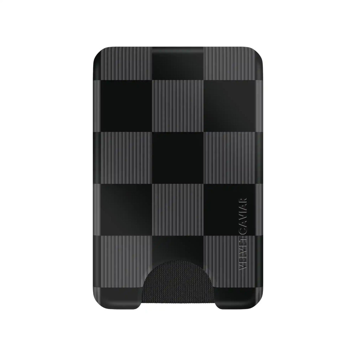 Noir Vibe Checkered Magsafe Wallet