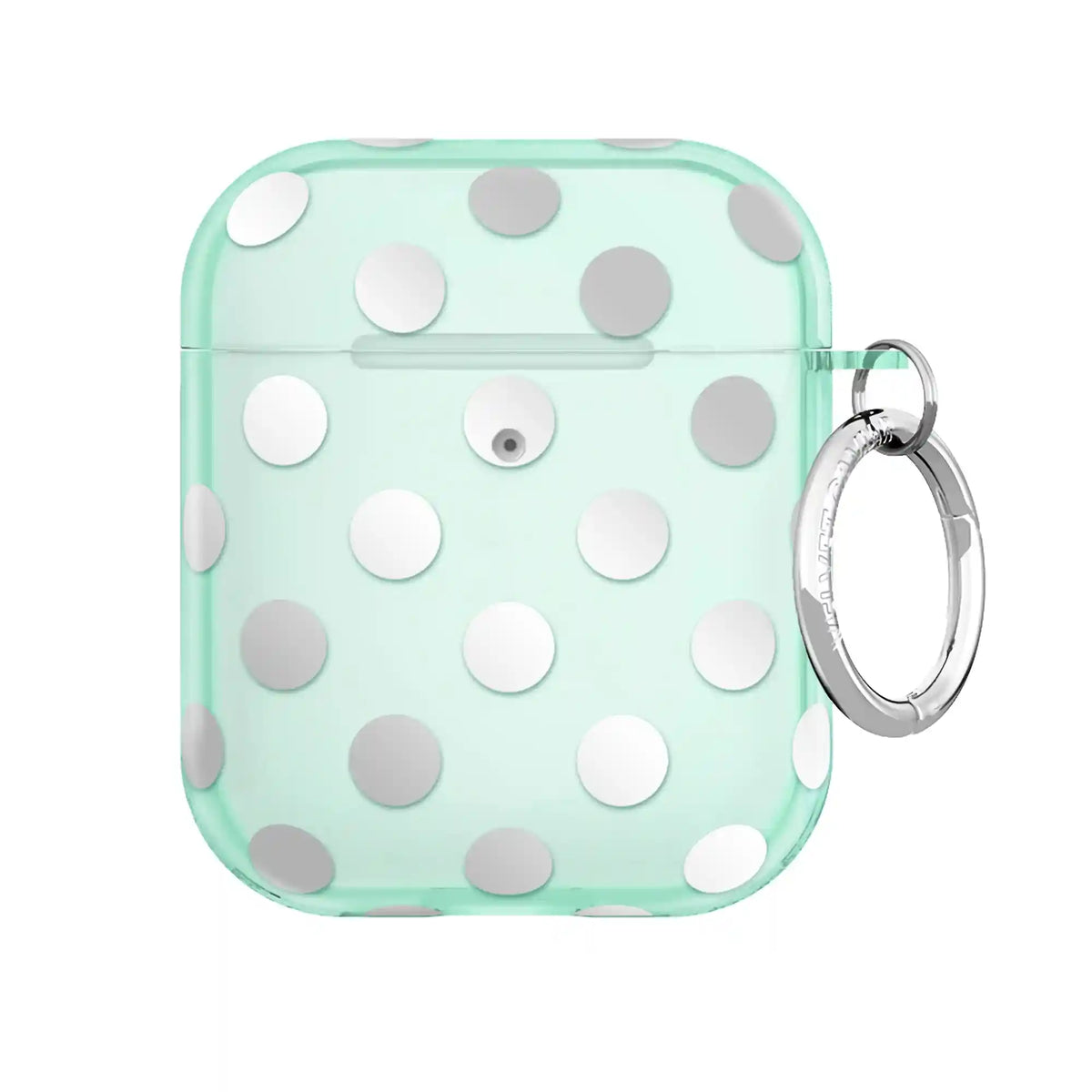 Mint Chrome Polka Dot AirPod Case