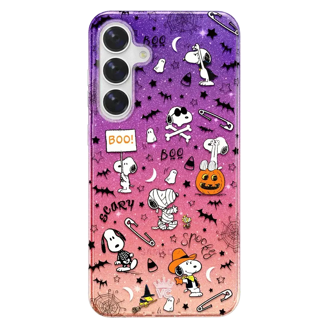 Snoopy Spooky Glitter Samsung Case
