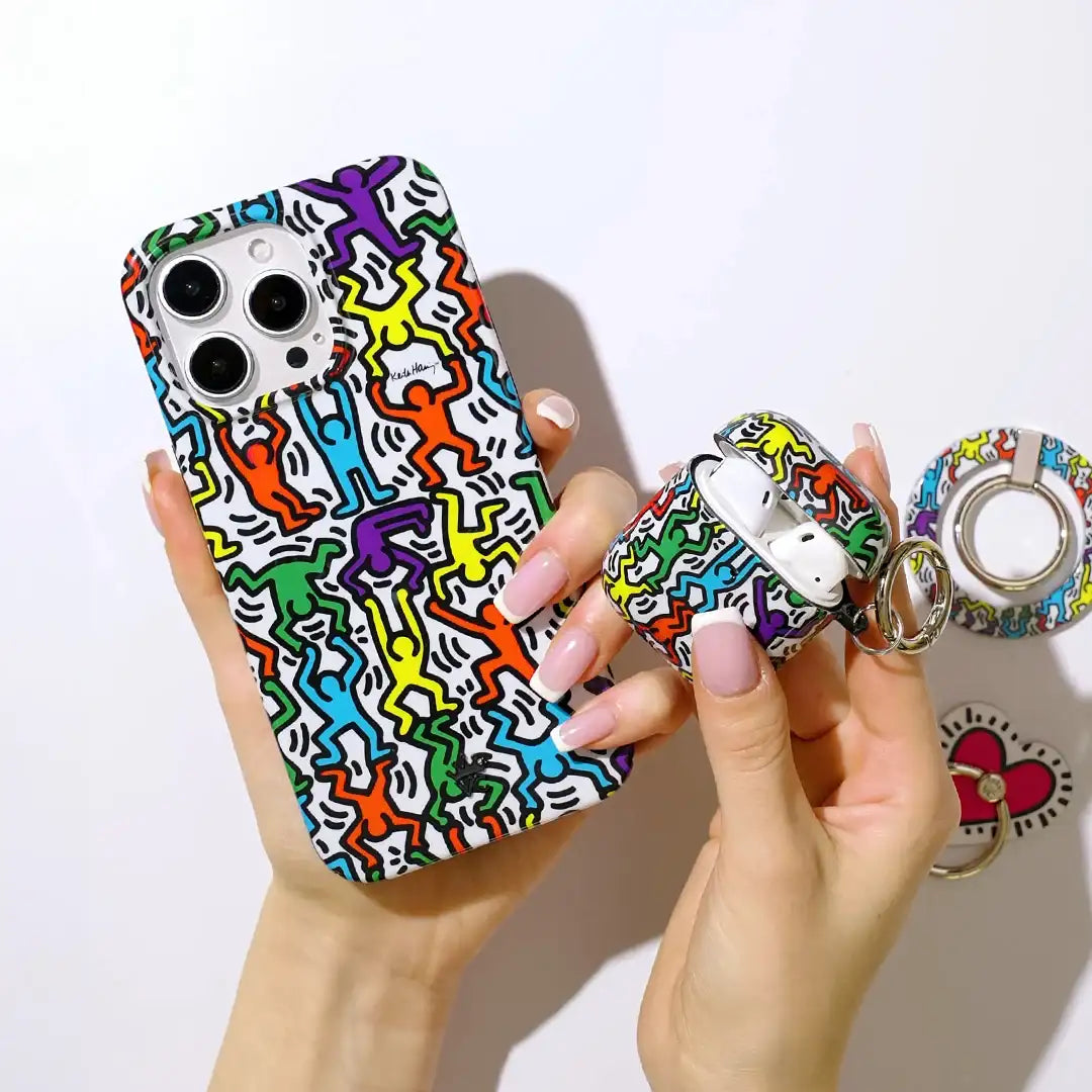 Keith Haring Rainbow Dancers AirPod Case