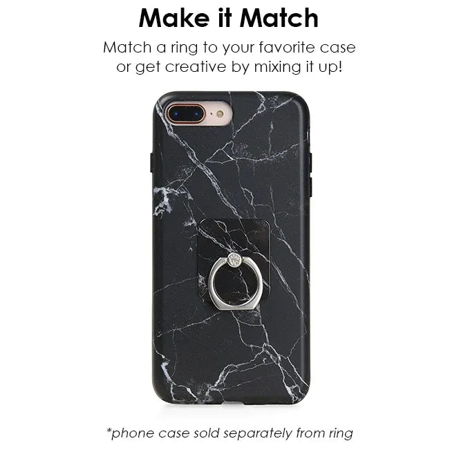 Black Marble Phone Ring