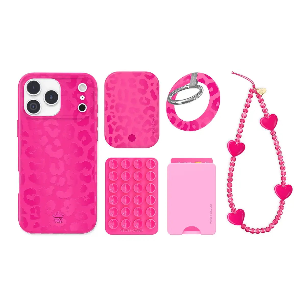 Even Hotter Pink Leopard iPhone Bundle Set