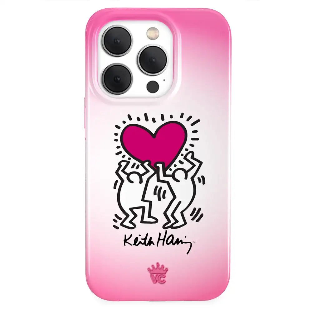 Keith Haring Pink Heart iPhone Case