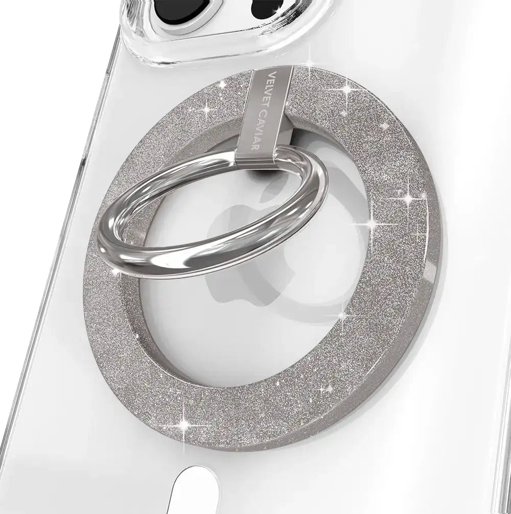 Grey Stardust Glitter MagSafe Grip Ring