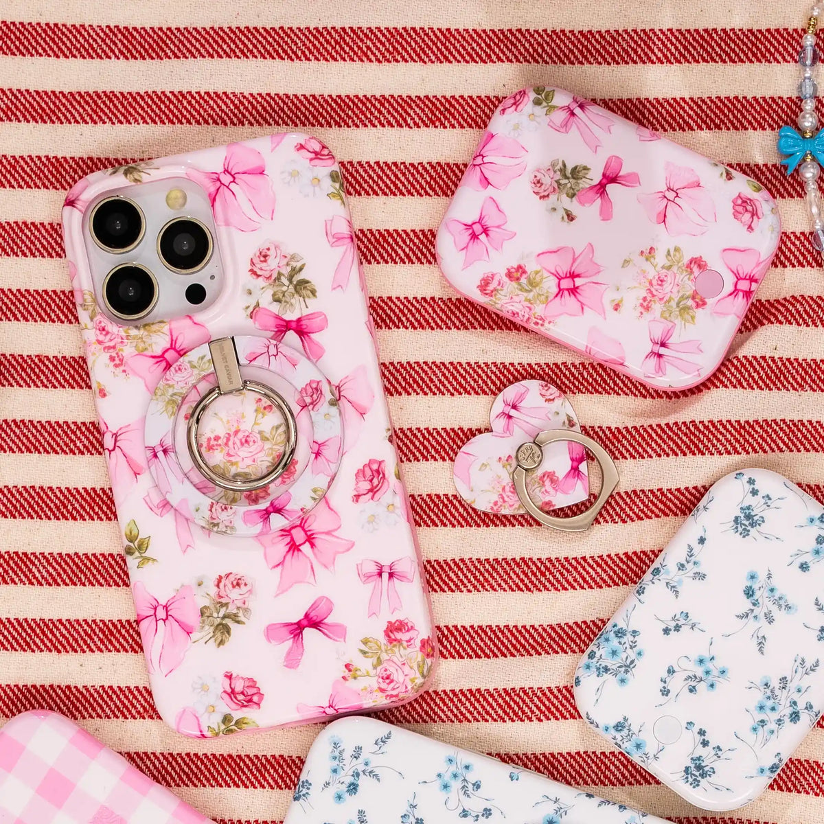 Posie Pink Bow Portable MagSafe Charger Power Pack